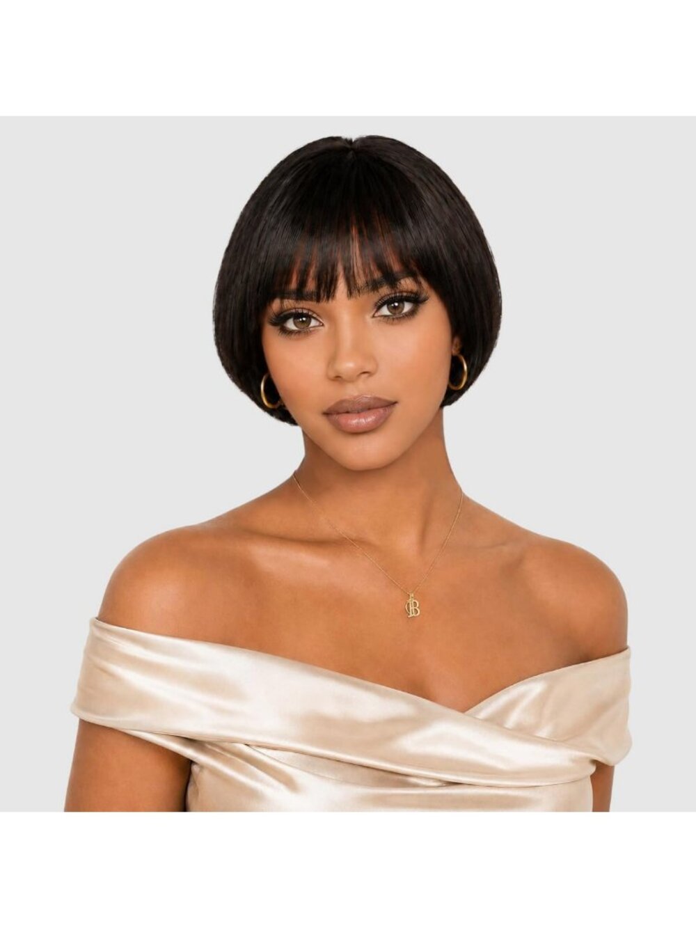 Stylish Short Pixie Cut Human Hair Wig with Bangs - Glueless Lace Closure